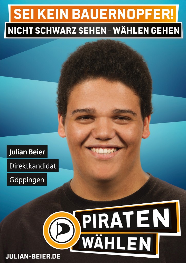 Bundestagswahlplakat von Julian Beier